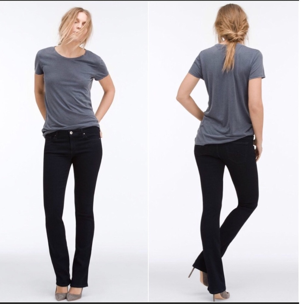 AG Jeans the Ballad slim boot cut black jeans